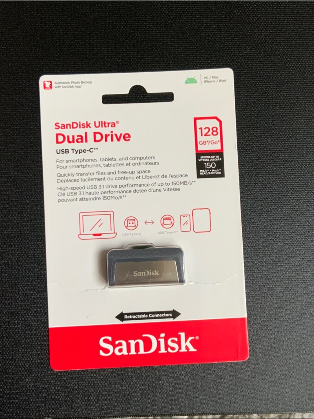 SanDisk Ultra Dual Drive USB Type-C 128GB - Black